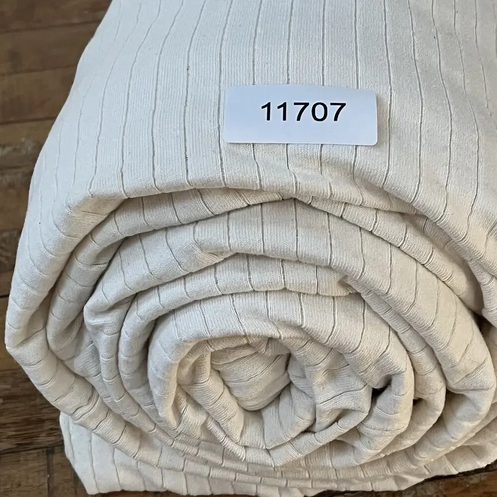 Linens & Things Duvet Cover Jersey Knits Cream Striped Double Cotton 81x105
